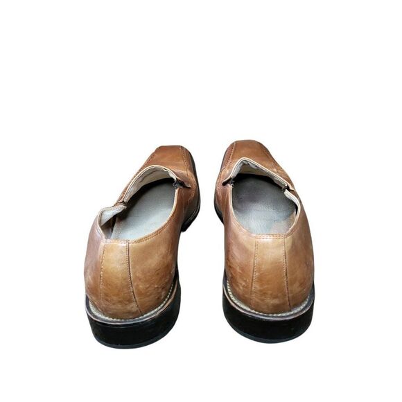 Stacy Adams Hillman Loafers Sz 12M Bike Toe Cognac Brown‎ Workwear - Picture 4 of 6
